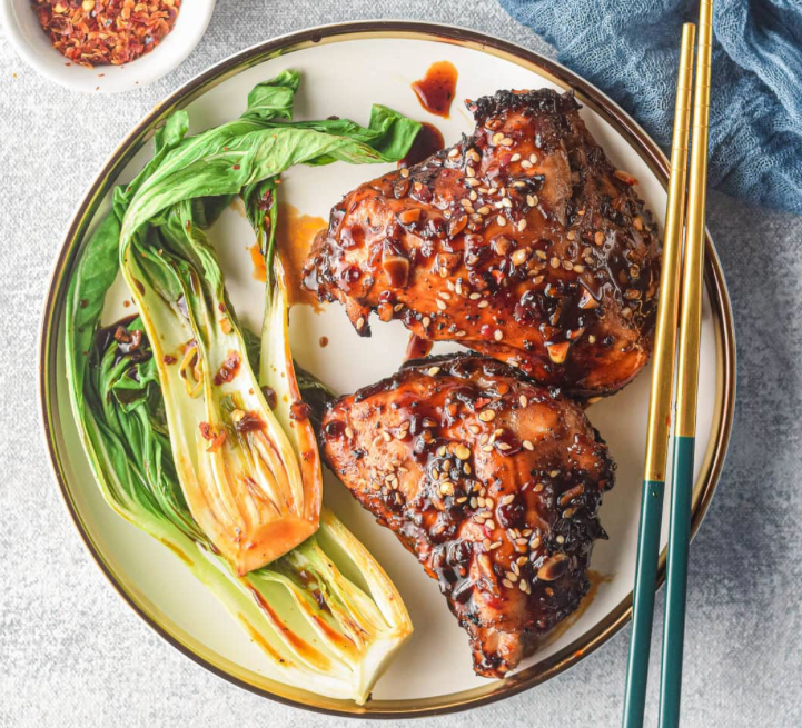 Spicy Raspberry Glazed Chicken Thighs