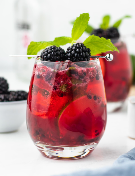 Mixed Berry Jalapeño Mojito
